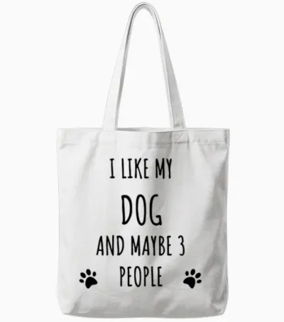 Dog Tote Bags - White