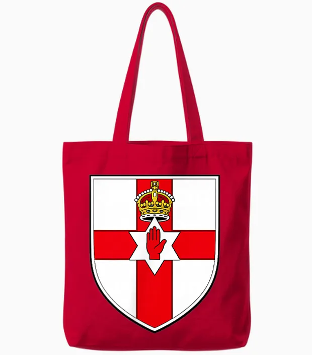 Drapeau De L'irlande Du Nord - Armoiries De L'irlande Du Tote Bags in Red