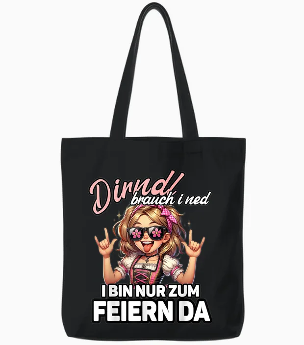 Dirndl Brauch I Ned Oktoberfest Trachtenshirt Damen Trachten Tote Bags in Black