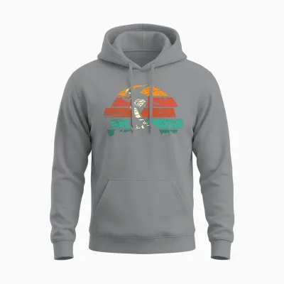 Retro Skateboarder Boy Skater Unisex Hoodie - Sport Grey