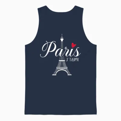 Paris Frankreich French Nizza Eiffelturm Männer Damen Kinder Unisex Tank Top - Navy