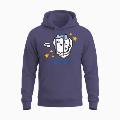 Toilet Time Chikawa Meme Unisex Hoodie - Heather Sport Dark Navy