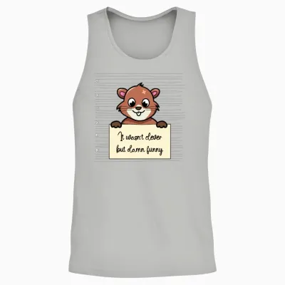 Beaver Was Not Clever but Funny Unisex Tank Top - Ash
