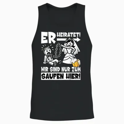Jga T-Shirt Männer Junggesellenabschied Shirt Poltern Jga Unisex Tank Top - Black