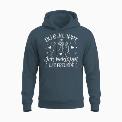 Du Bekloppt Ich Bekloppt Wir Friends Bff Best Friend Bff Unisex Hoodie - Dark Heather