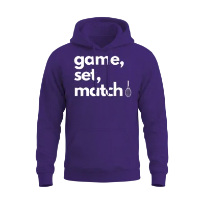 Game Set Match Unisex Hoodie - Purple