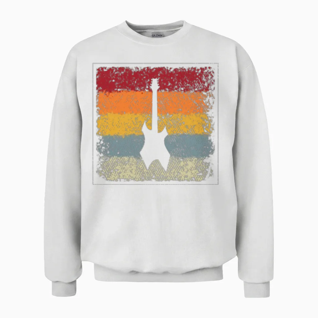 Eguitar Retro Unisex Sweatshirt in White
