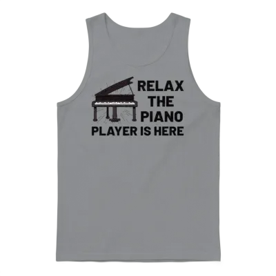 Piano Player Funny Piano Keyboard Piano Music Unisex Tank Top - Sport Grey