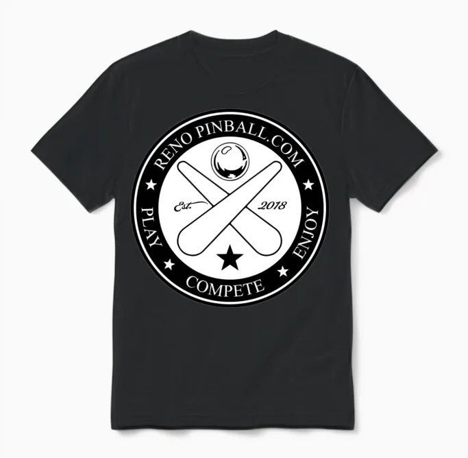 Pinball Is a Sport Unisex T-Shirt in Black