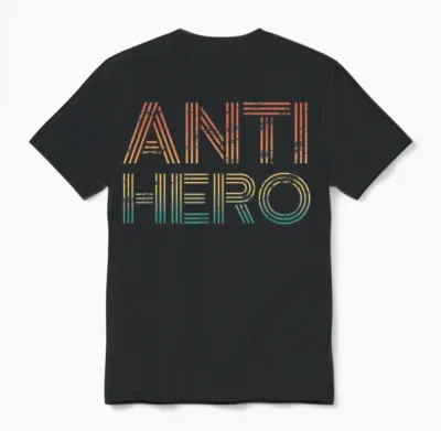 Retro Anti Hero - Vintage Tv Movie Lover Unisex T-Shirt - Black