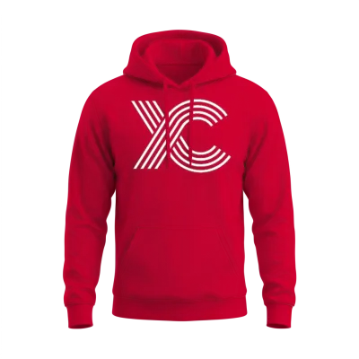 Cross Country Running Xc Lines Retro Retro Minimal Unisex Hoodie - Red