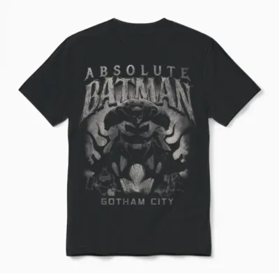Batman Absolute Gotham City Metal Unisex T-Shirt - Black