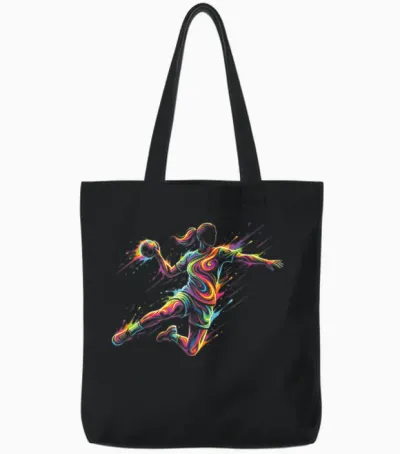 Handball Women's Child Girl Tote Bags - Black