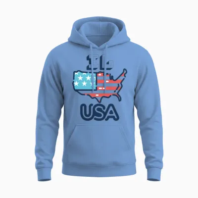 Il, Usa, Illinois Unisex Hoodie - Carolina Blue
