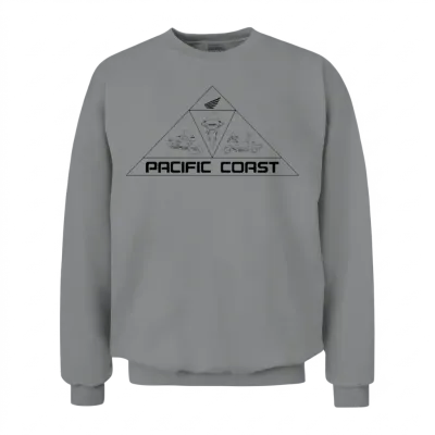 Pacific Coast Motorcycle Triangle Unisex Sweatshirt - Sport Grey