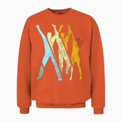 Dancing Retro Unisex Sweatshirt - Orange