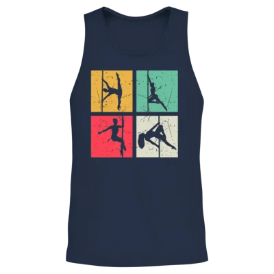 Pole Dance Silhouette - Pole Dancer Pole Dancing Unisex Tank Top - Navy