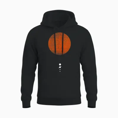 Das Sonnensystem | Minimale Designgrafik Für Das Sonnensystem Unisex Hoodie - Black