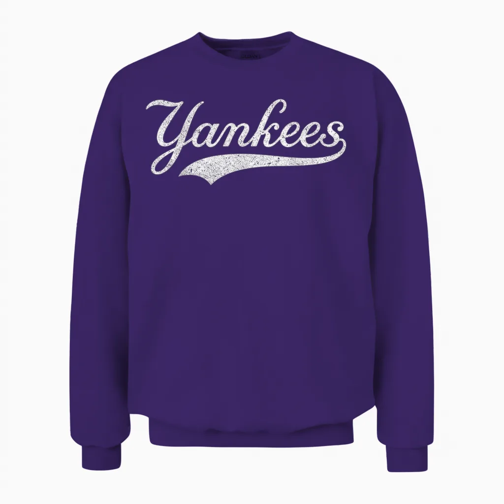 Yankees Vintage Design Retro Style Graphic Men Women Kid Unisex Sweatshirt in Purple