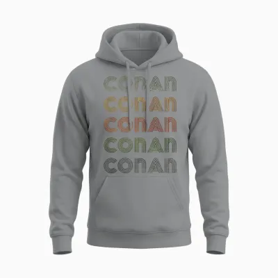 Love Heart Conan Tee Grunge Vintage Style Black Conan Unisex Hoodie - Sport Grey