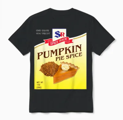 Pumpkin Pie Spice Halloween Costume Unique Fun Foodie Unisex T-Shirt - Black