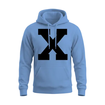 Letter X Unisex Hoodie - Carolina Blue