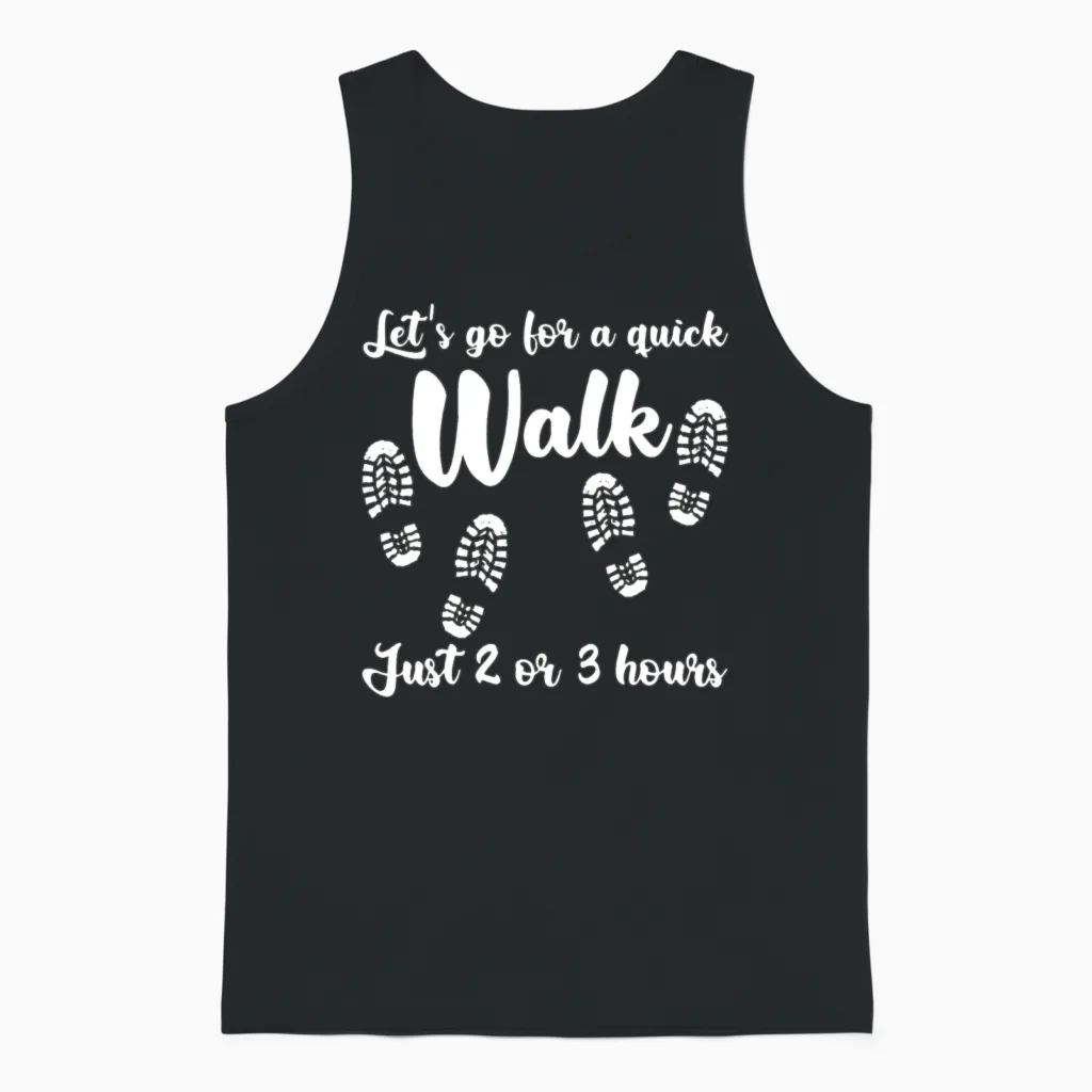 Hiking Outdoor Walk Walking Hike Unisex Tank Top in Black