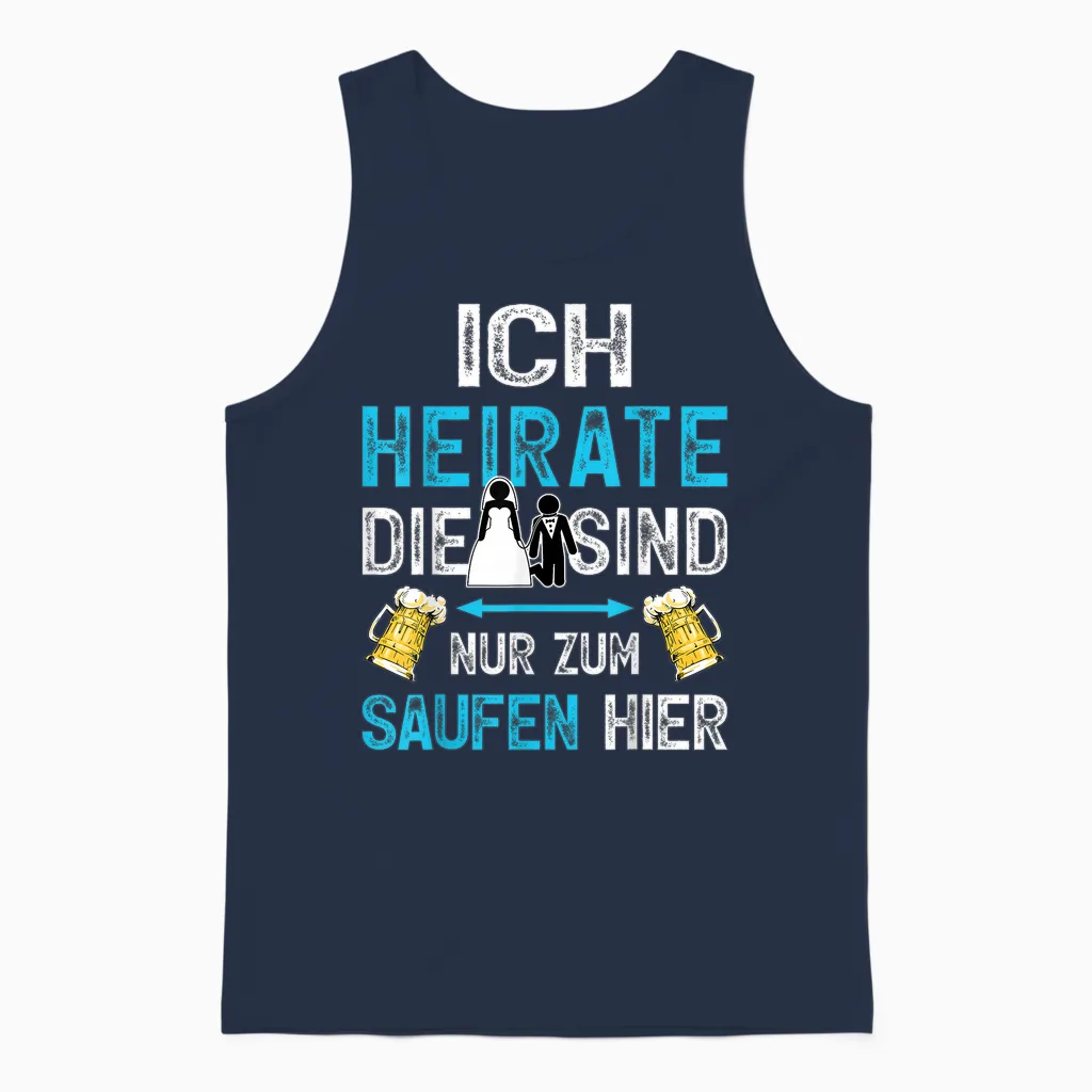 Bräutigam Shirt Junggesellenabschied Poltern Jga Männer Unisex Tank Top in Navy