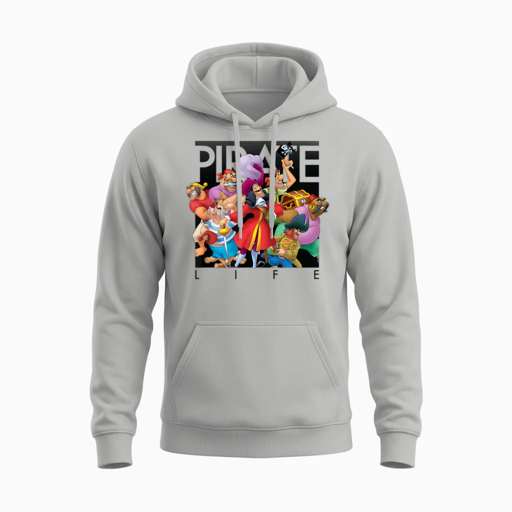 Disney - Pirate Life Captain Hook Unisex Hoodie in Ash