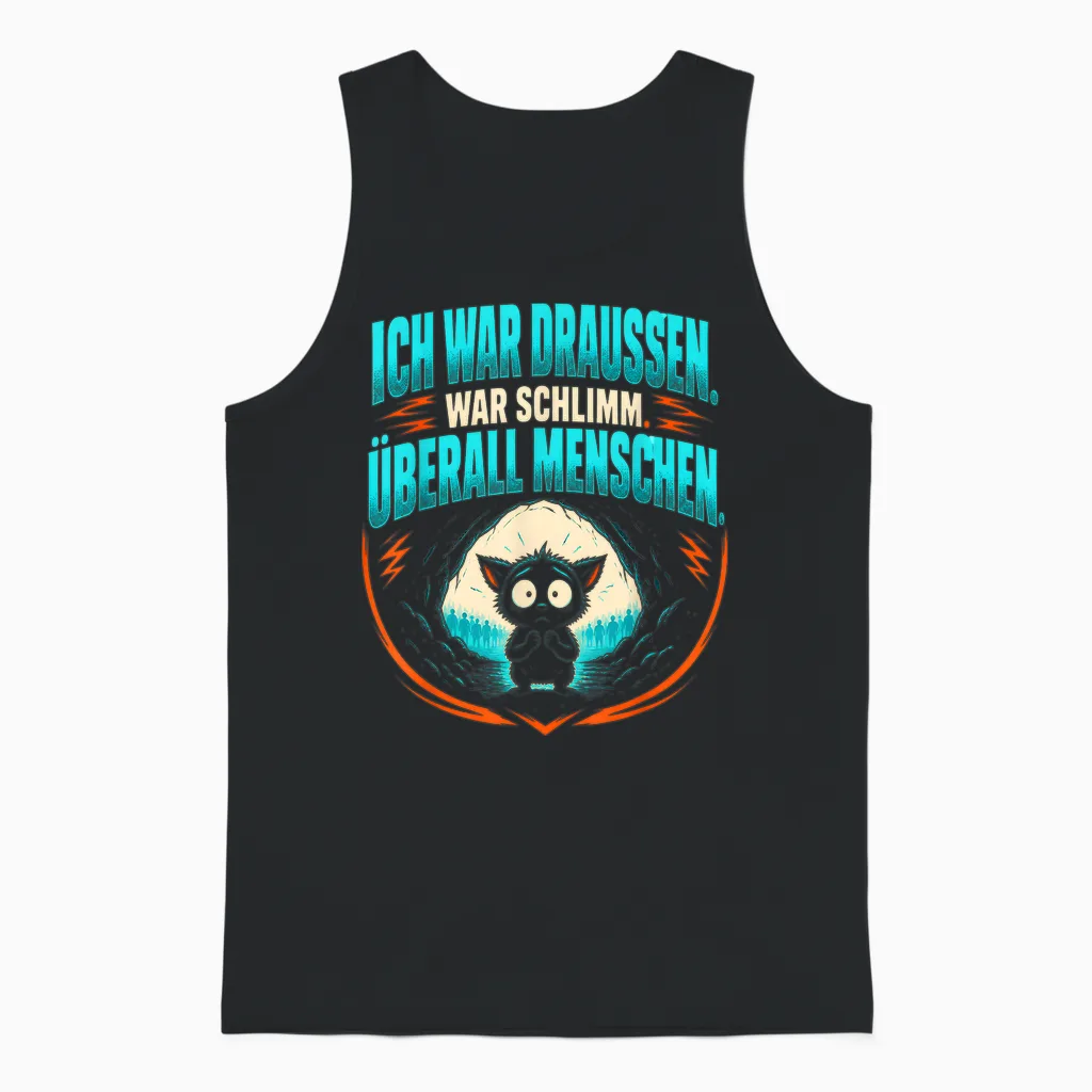 Sarkasmus Ironie Sarkastischer Spruch Humor Lustig Sarkasmus Unisex Tank Top in Black