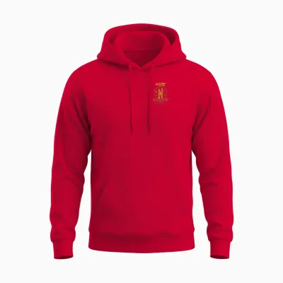 Wednesday Season 2 Nevermore Camp Outcast Left Pocket Logo Unisex Hoodie - Red