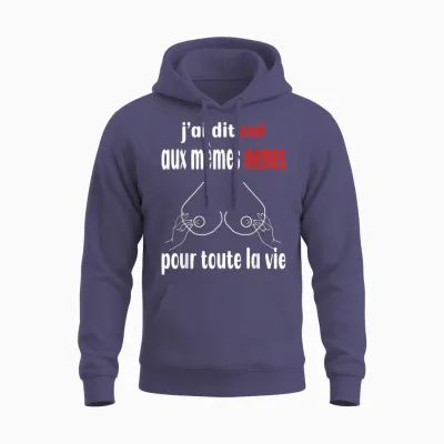 Evg Oui Même Nénés Enterrement Vie De Garçon Humour Unisex Hoodie - Heather Sport Dark Navy