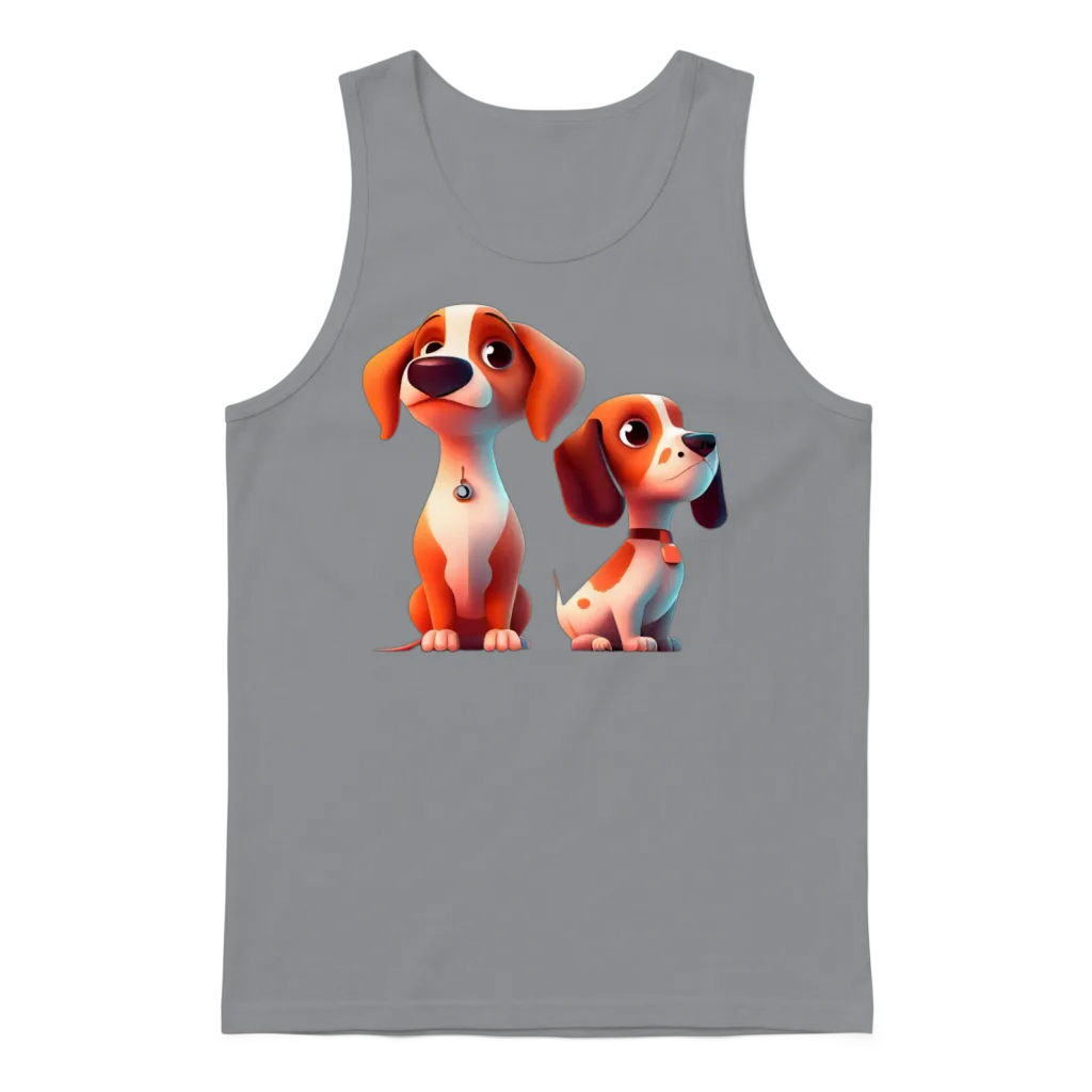 Cute Dog Lovers Unisex Tank Top - Sport Grey