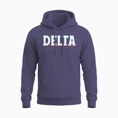 Retro - Delta Unisex Hoodie - Heather Sport Dark Navy