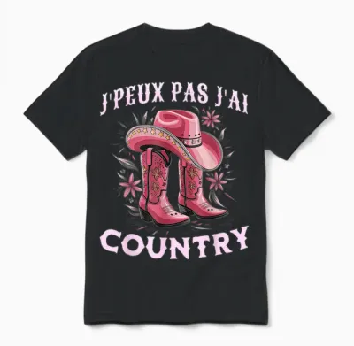 Women's Country Humour Dance Country Western Unisex T-Shirt - Black