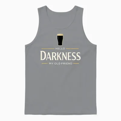 Hello Darkness My Old Friend Irish Beer St. Patrick's Day Unisex Tank Top - Sport Grey