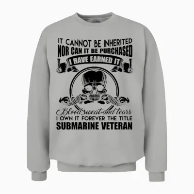 Submarine Veteran Forever Title Unisex Sweatshirt - Ash