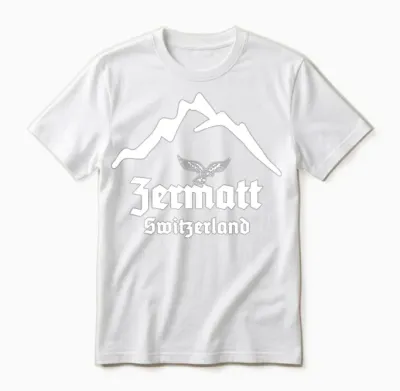 Zermatt Swiss Region Switzerland, Schweiz Unisex T-Shirt - White