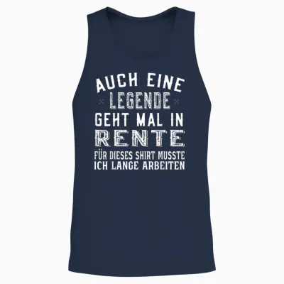 Auch Eine Legende Geht Mal in Rente Unisex Tank Top - Navy