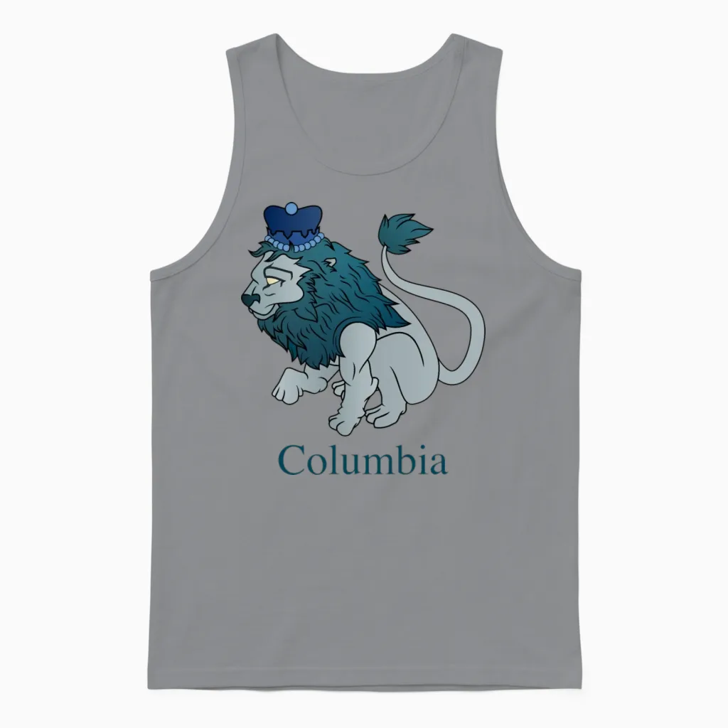 Columbia University Lion Wildlife Unisex Tank Top in Sport Grey