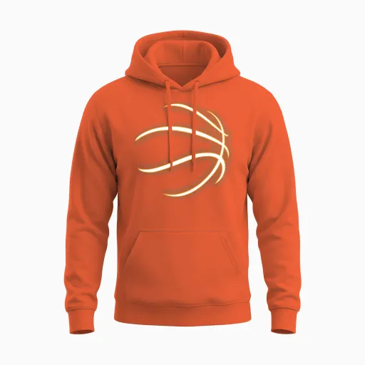 Funny Basketball Team Player Shirt Birthday Gift Unisex Hoodie in Orange