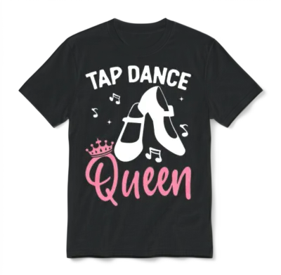 Dancing Female Tap Dancer Unisex T-Shirt - Black