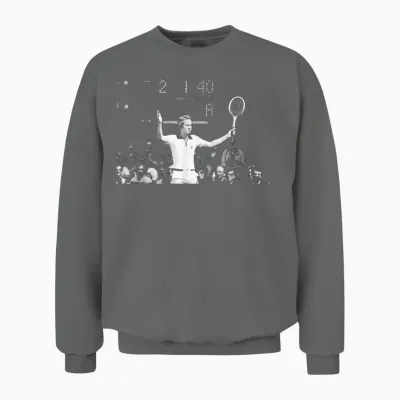 Wimbledon Tennis 1977 John Mcenroe Complains to T-Shirt, Black, S Unisex Sweatshirt - Graphite Heather