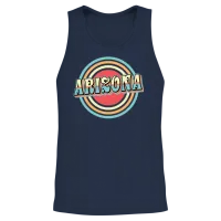 Arizona Retro Unisex Tank Top - Navy – 2