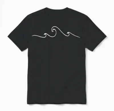 Waves Unisex T-Shirt - Black