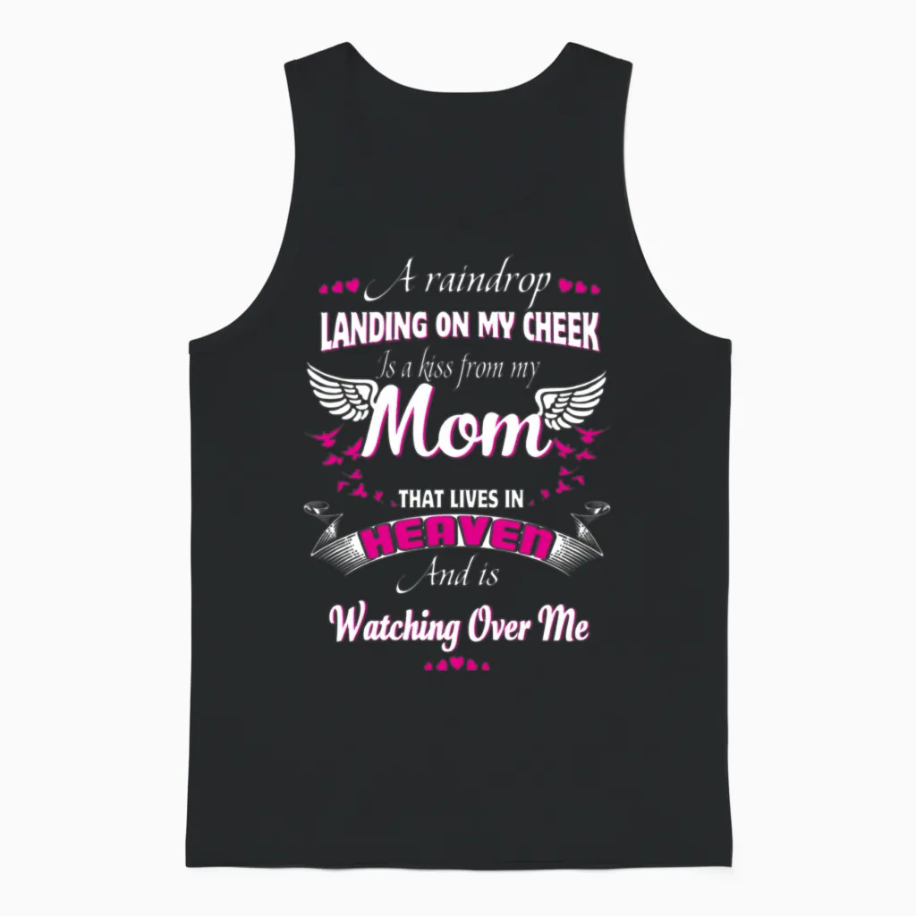 Memorial of Parents in Heaven for Daughter Son Unisex Tank Top in Black