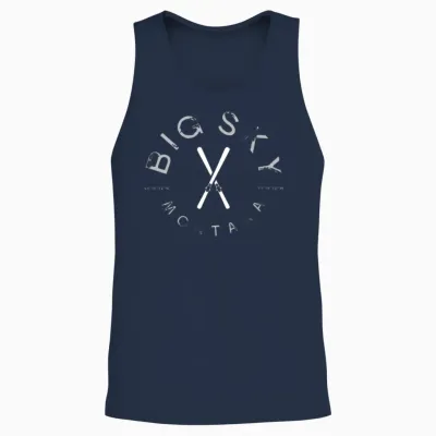 Big Sky Montana Vintage Graphic Ski Birthday Gift Unisex Tank Top - Navy
