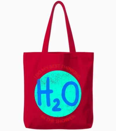 Thinking in the Shower Funny Tote Bags - Red