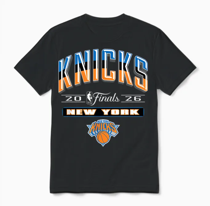 Nba 2026 Finals New York Knicks Final Push Unisex T-Shirt in Black