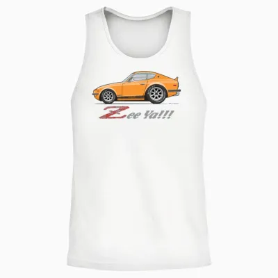 Zee Ya Orange Unisex Tank Top - White